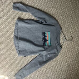 Patagonia Gray Sweatshirt with Multicolor Logo